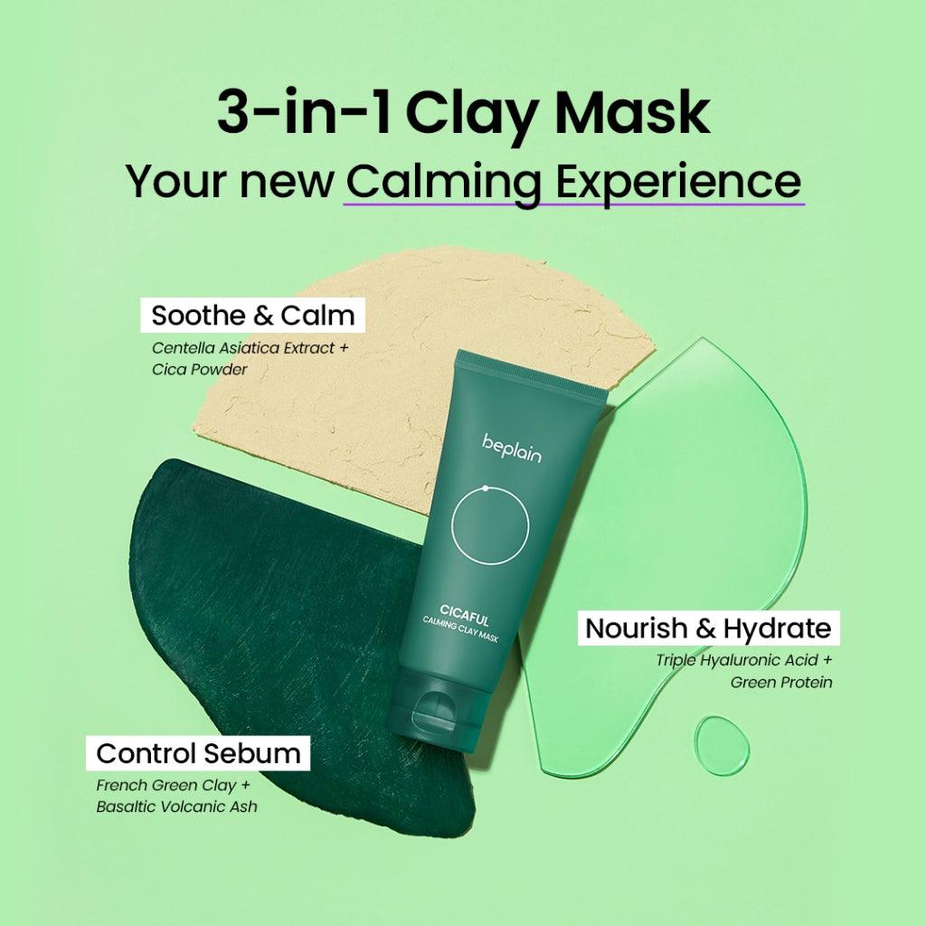 beplain Cicaful Calming Clay Mask 100g