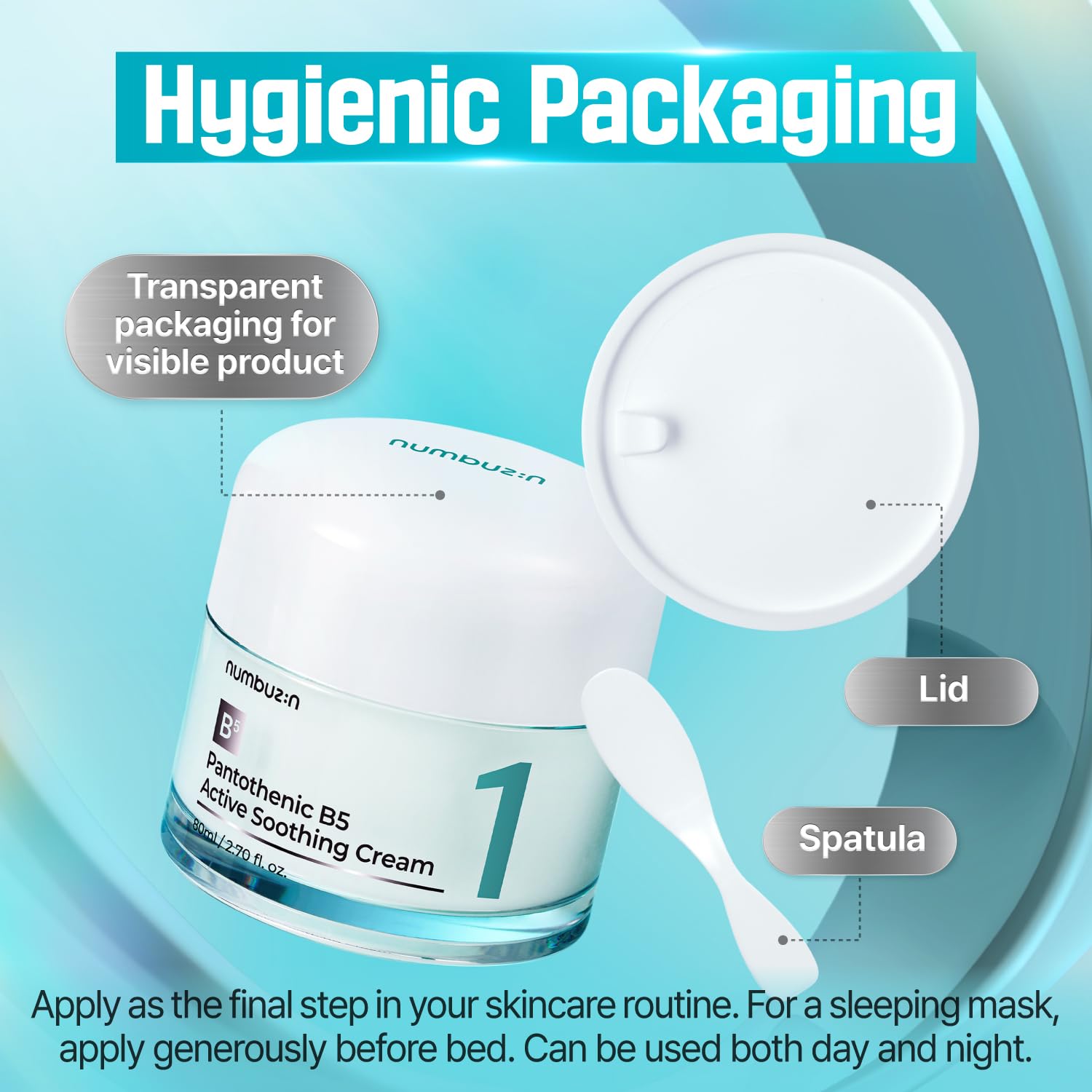 numbuzin No.1 Pantothenic B5 Active Soothing Cream [US, Japan, Germany, India, UK, Uae, France, Italy, Brazil, Canada, Russia, South Africa, Australia, Kuwait, Mexico, Indonesia, Netherlands, Saudi Arabia, UKRAIN, Finland, POLAND, Singapore, Malaysia ]