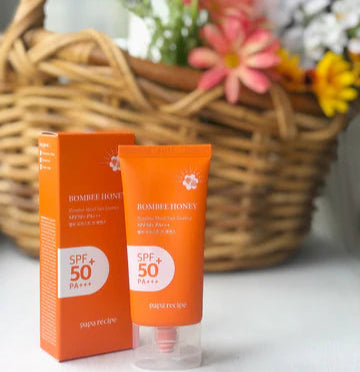 papa recipe Bombee Moist Sun Essence SPF50+ PA+++ 50ml [US, Japan, Germany, India, UK, Uae, France, Italy, Brazil, Canada, Russia, South Africa, Australia, Kuwait, Mexico, Indonesia, Netherlands, Saudi Arabia, UKRAIN, Finland, POLAND, Singapore, Malaysia ]