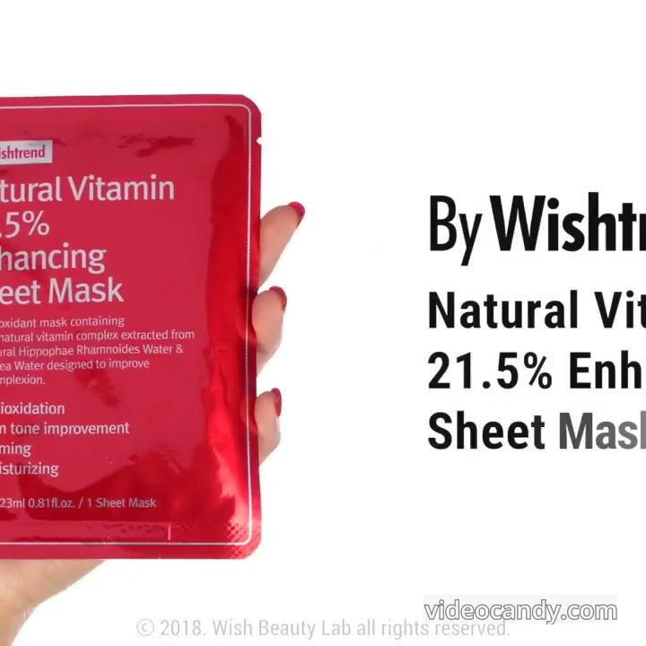 Lataa video: [By Wishtrend] Natural Vitamin 21.5 Enhancing Sheet Mask 23ml