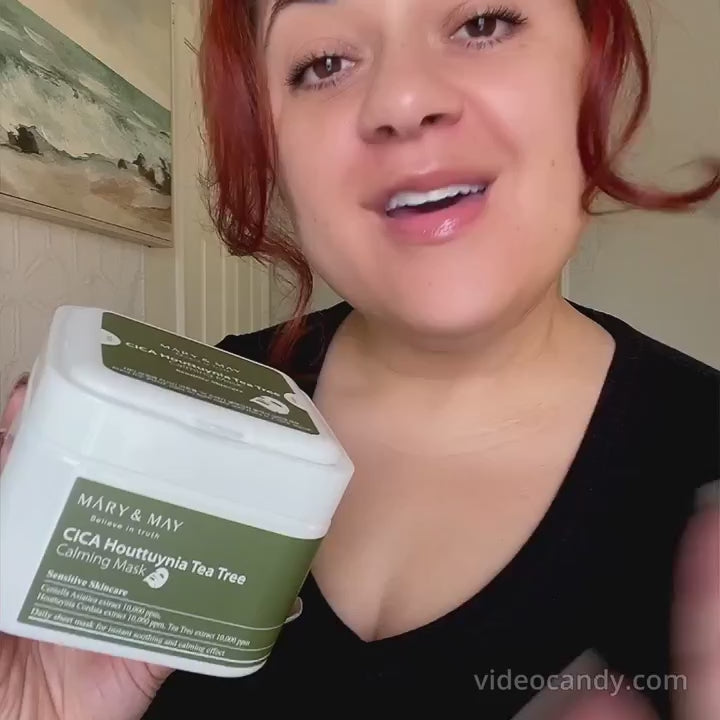 Načíst video: [MARY &amp; MAY] CICA Houttuynia Tea Tree Calming Mask Sheets 30 Sheets