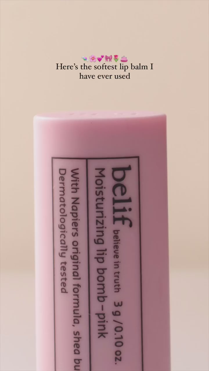 Cargar vídeo: belif Moisturizing Lip Bomb 3g - Pink