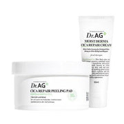 Dr.AG+ Cica Repair Peeling Pad 40p + Moist Derma Cica Repair Cream 50ml SET (Copy) - KimYoung K-beauty Shop