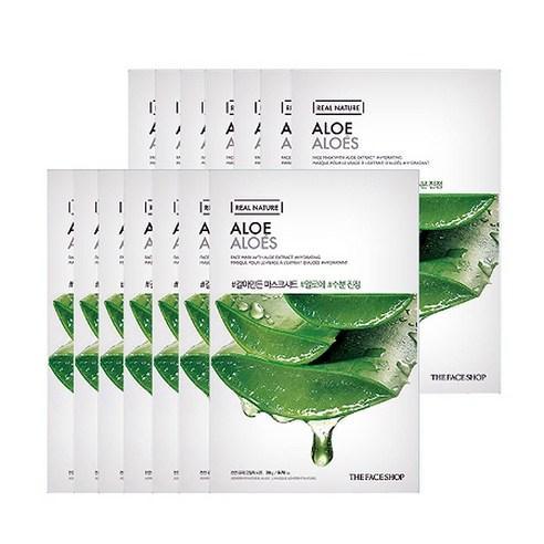 THE FACE SHOP REAL NATURE Face Mask #Aloe (20g X 10ea)