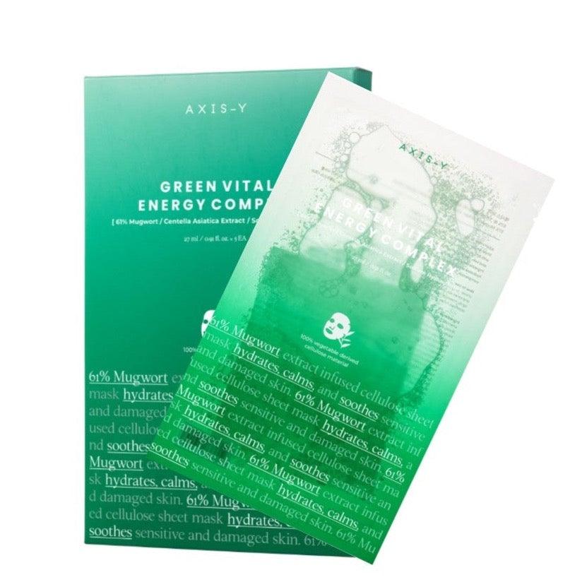 AXIS-Y 61% Mugwort Green Vital Energy Complex Sheet Mask 27ml x 5pcs (Copy) - KimYoung K-beauty Shop