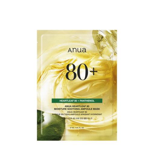 Anua HEARTLEAF 80 Moisture Soothing Ampoule Mask (27ml x 10)