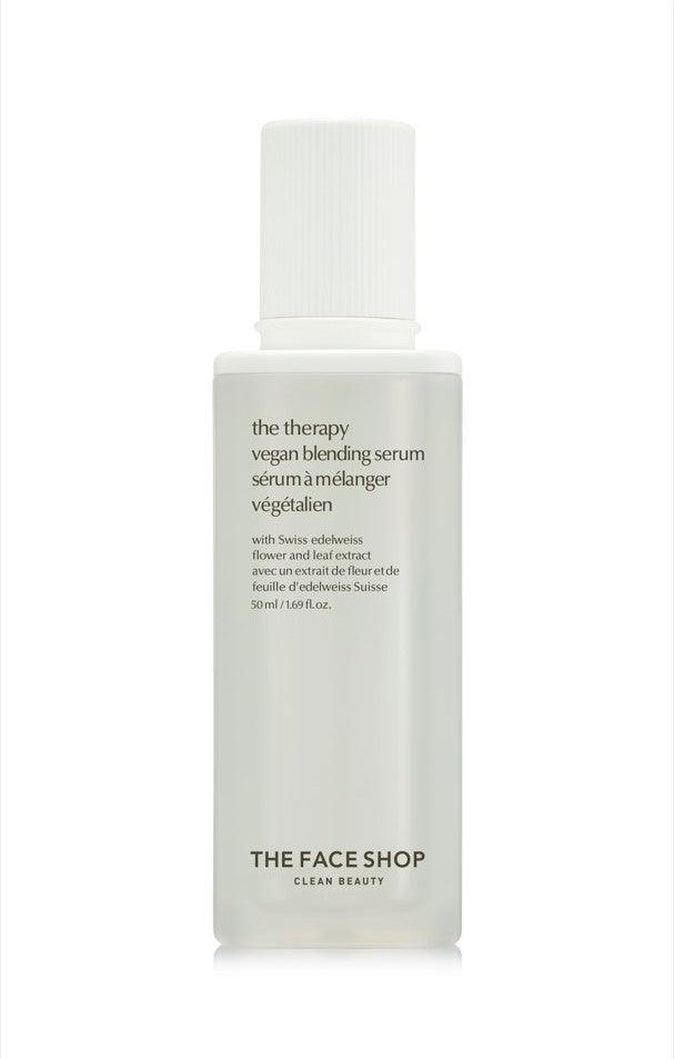 THE FACE SHOP The Therapy Vegan Blending Serum 50ml [US, Japan, Germany, India, UK, Uae, France, Italy, Brazil, Canada, Russia, South Africa, Australia, Kuwait, Mexico, Indonesia, Netherlands, Saudi Arabia, UKRAIN, Finland, POLAND, Singapore, Malaysia ]