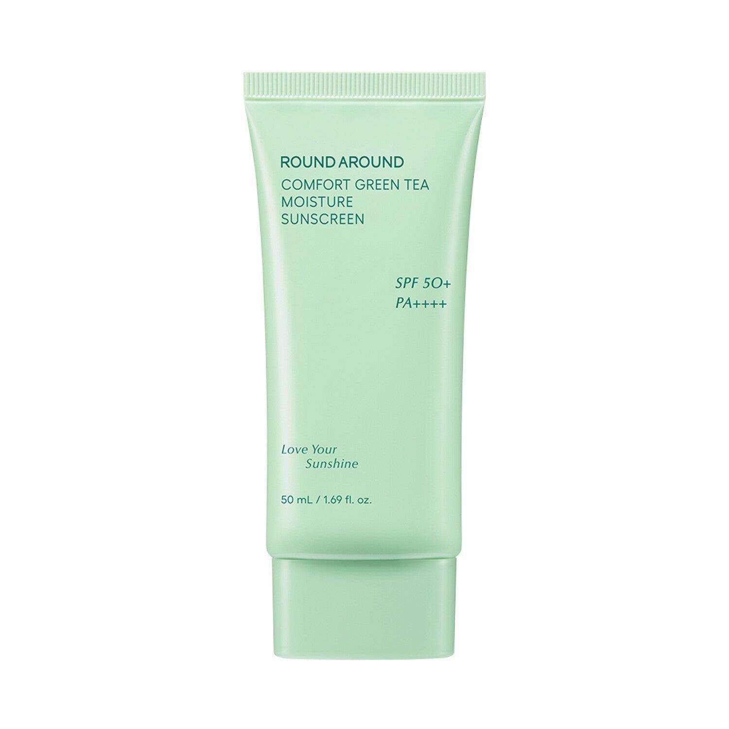 ROUND AROUND Comfort Green Tea Moisture Sunscreen SFP50+ PA++++ 50ml (Copy) - KimYoung K-beauty Shop