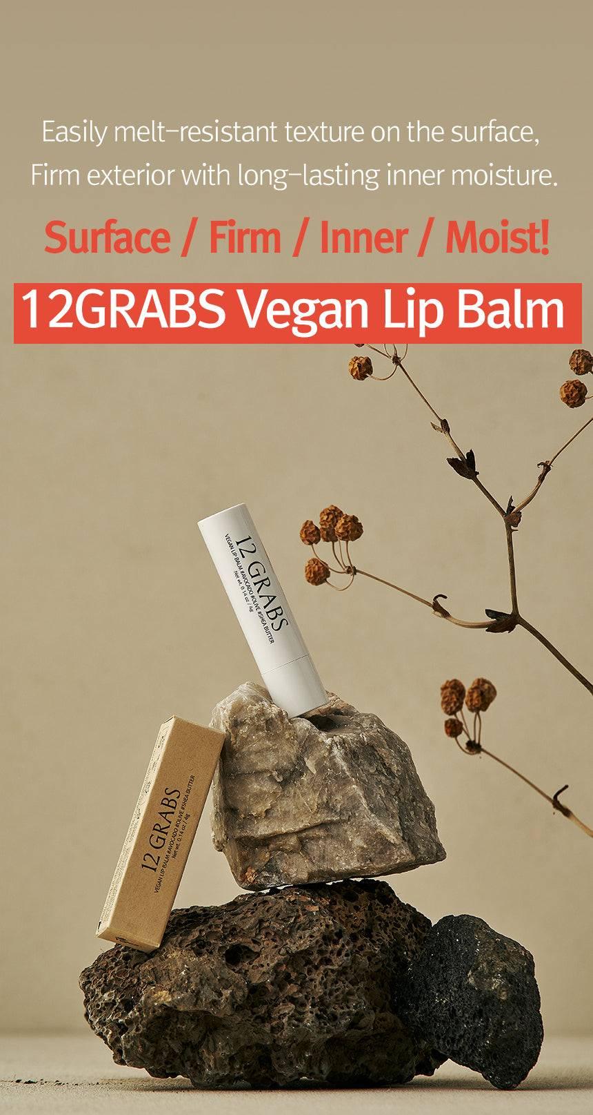 12 GRABS - Vegan Lip Balm-KimYoung K-beauty Shop