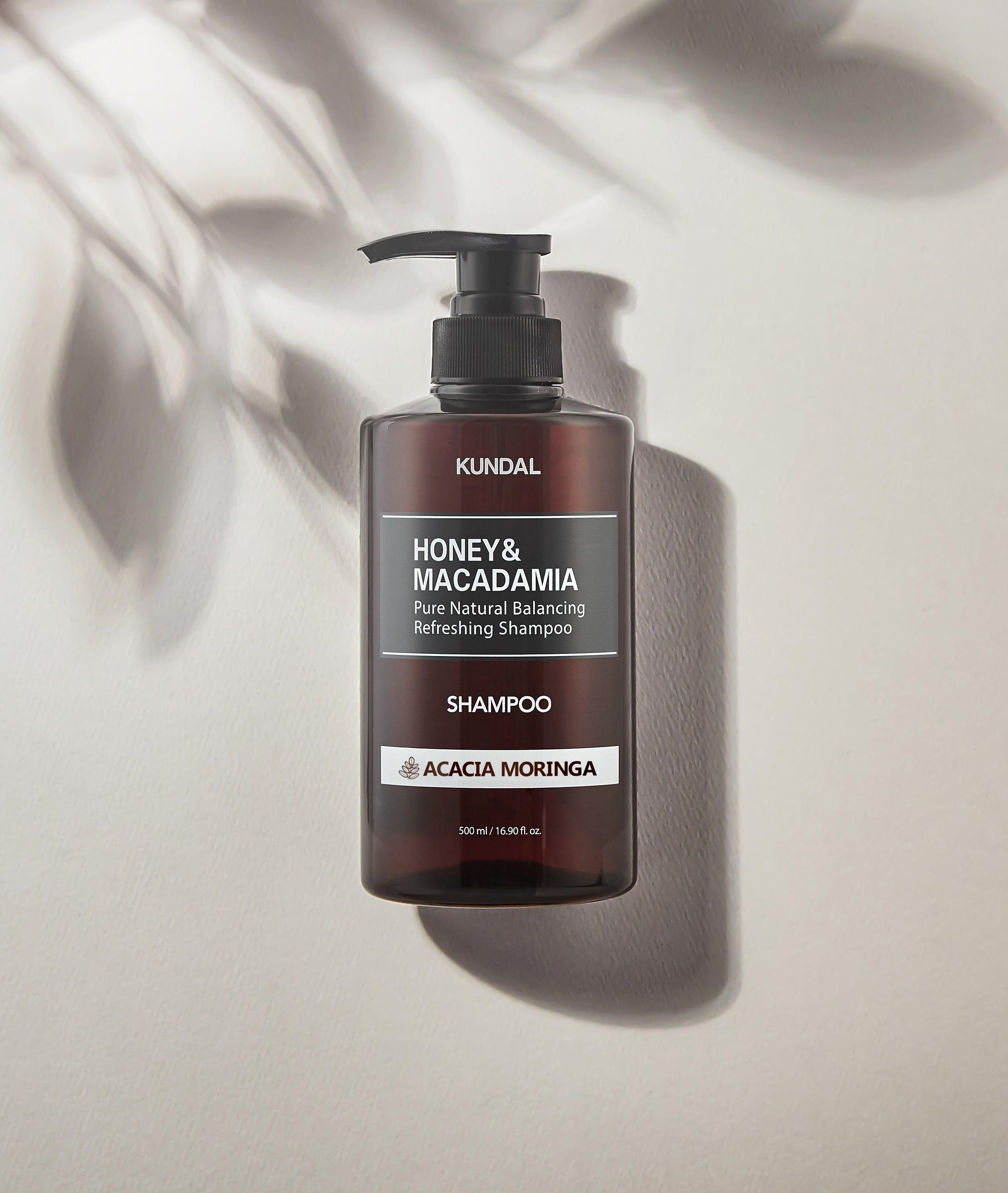 KUNDAL HONEY&MACADAMIA Pure Natural Balancing Refreshing Shampoo 500ml #ACACIA MORINGA