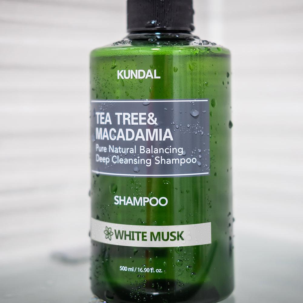 KUNDAL TEA TREE&MACADAMIA Pure Natural Balancing Deep Cleansing Shampoo 500ml #WHITE MUSK