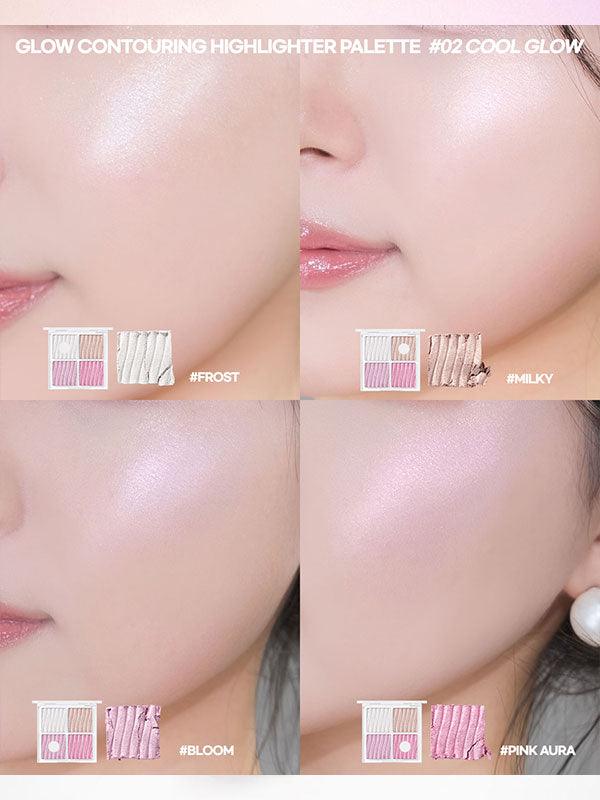 WAKEMAKE Glow Contouring Highlighter Palette 7.8g Face Highlighter WAKEMAKE