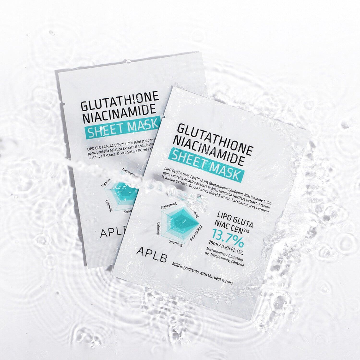 APLB Glutathione Niacinamide Sheet Mask 25ml - 10 Pack