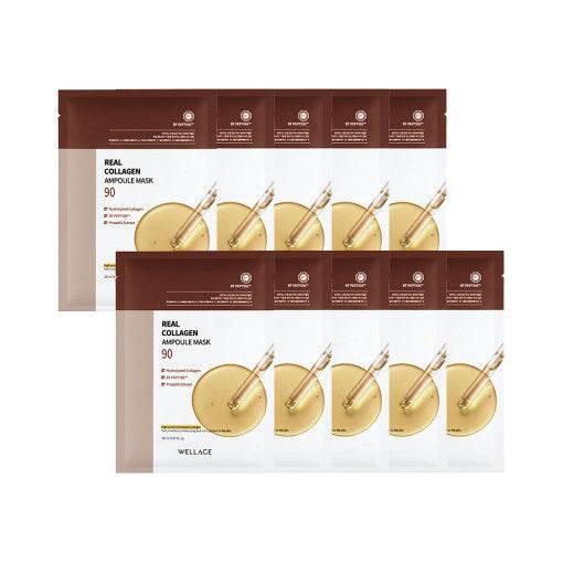 WELLAGE Real Collagen Ampoule Mask Sheet 20ml X 10P - KimYoung K-beauty Shop