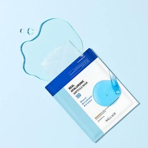 WELLAGE Real Hyaluronic Ampoule Mask Sheet 20ml X 10P - KimYoung K-beauty Shop