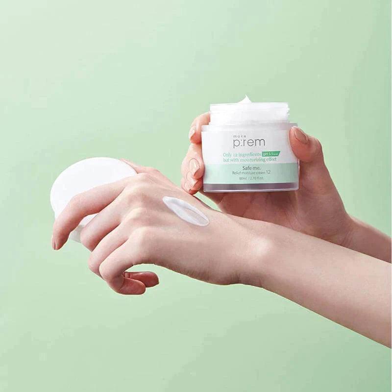 make p:rem Safe Me. Relief Moisture Cream 12 80ml [US, Japan, Germany, India, UK, Uae, France, Italy, Brazil, Canada, Russia, South Africa, Australia, Kuwait, Mexico, Indonesia, Netherlands, Saudi Arabia, UKRAIN, Finland, POLAND, Singapore, Malaysia ]