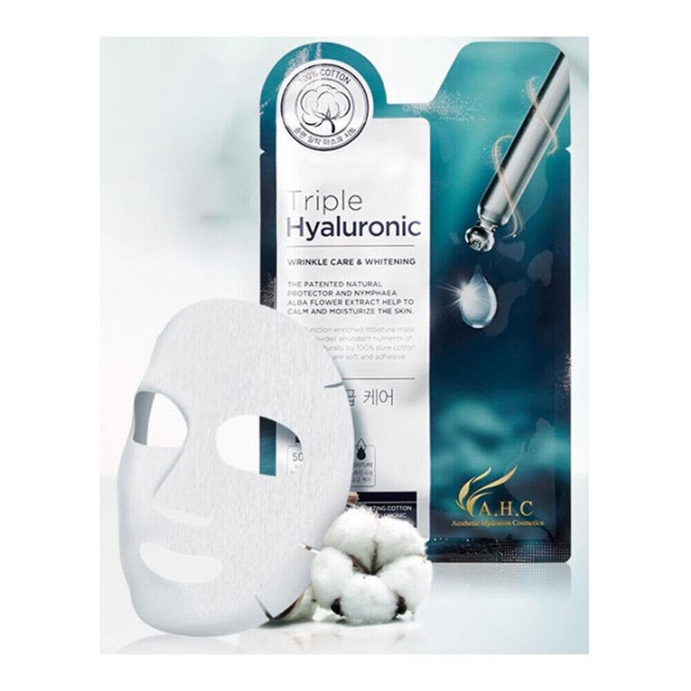 AHC Triple Hyaluronic 100% Pure Cotton MASK Sheet 25ml x 10ea