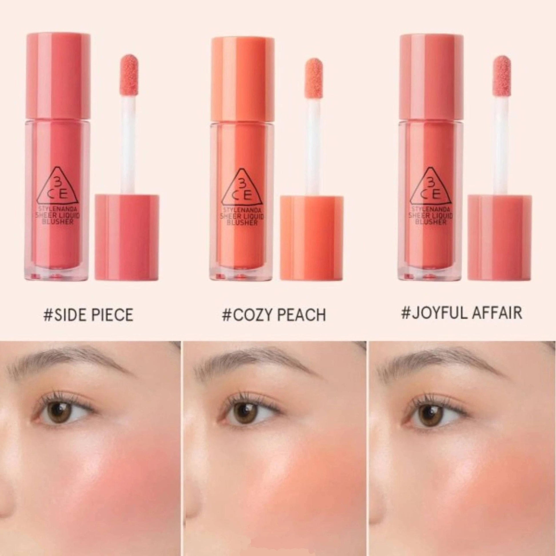 3CE Sheer Liquid Blusher - 3 Colors